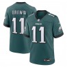 A.J. Braunes Philadelphia Eagles Nike Team Game-Trikot – Mitternachtsgrün