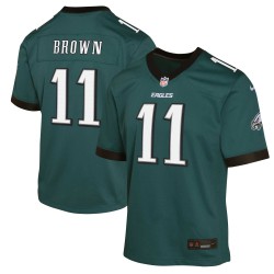 A.J. Braunes Nike-Jugend-Spieltrikot der Philadelphia Eagles – Mitternachtsgrün