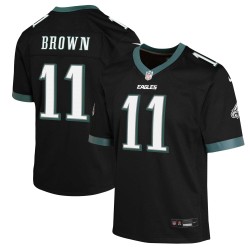 A.J. Braunes Philadelphia Eagles Nike Jugend-Spieltrikot – Schwarz