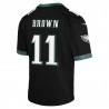 A.J. Braunes Philadelphia Eagles Nike Jugend-Spieltrikot – Schwarz