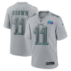 A.J. Braunes Philadelphia Eagles Nike Super Bowl LVII Patch Atmosphere Fashion Game-Trikot – Grau