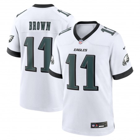 A.J. Braunes Nike-Spieltrikot der Philadelphia Eagles in Weiß – Weiß