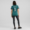 Jalen tut den Philadelphia Eagles weh. Nike Damen-Team-Spieltrikot – Mitternachtsgrün