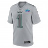 Jalen verletzt Philadelphia Eagles Nike Super Bowl LVII Patch Atmosphere Fashion Game Jersey – Grau