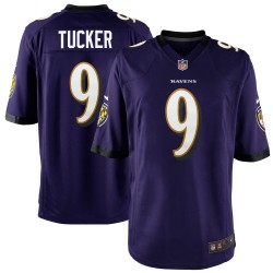 Justin Tucker Baltimore Ravens Nike Jugend-Spieltrikot – Lila