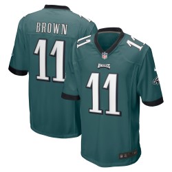 A.J. Braunes Nike-Spieltrikot der Philadelphia Eagles – Mitternachtsgrün