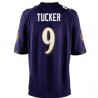 Justin Tucker Baltimore Ravens Nike Jugend-Spieltrikot – Lila