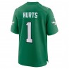 Jalen verletzt Philadelphia Eagles Nike Jugend-Spieltrikot – Kelly Green