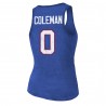 Keon Coleman Buffalo Bills Majestic Threads Tri-Blend-Tanktop mit U-Ausschnitt und Namen und Nummer für Damen – Royalblau