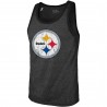 Najee Harris Pittsburgh Steelers Majestic Threads Tri-Blend-Tanktop mit Spielernamen und -nummer – Heathered Black