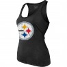 Najee Harris Pittsburgh Steelers Majestic Threads Tri-Blend-Tanktop mit Spielernamen und Nummer für Damen – Schwarz