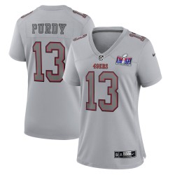 Brock Purdy San Francisco 49ers Nike Damen Super Bowl LVIII Atmosphere Mode-Spieltrikot – Grau