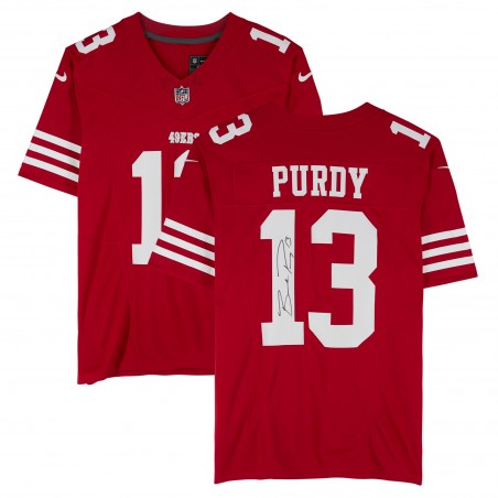 Brock Purdy San Francisco 49ers signiertes Fanatics-Authentisches Nike Scarlet Limited-Trikot