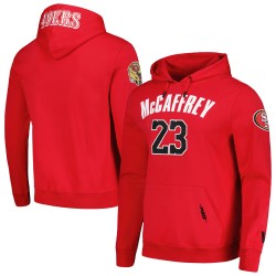 Christian McCaffrey San Francisco 49ers Pro Standard Spielername und Nummer Pullover Hoodie – Scharlachrot