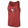 Christian McCaffrey San Francisco 49ers Majestic Threads Tri-Blend-Tanktop mit Spielernamen und -nummer – Scharlachrot