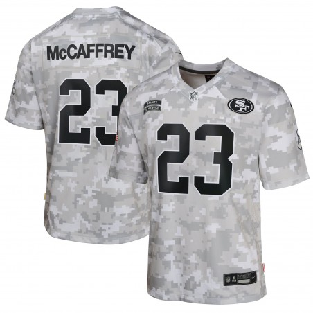 Christian McCaffrey San Francisco 49ers Nike Jugend 2024 Salute to Service Spieltrikot – Arctic Camo