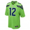 12s Seattle Seahawks Nike Spieltrikot – Neongrün