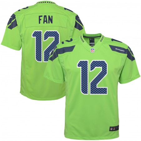 12s Seattle Seahawks Nike Jugend-Spieltrikot – Neongrün