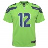 12s Seattle Seahawks Nike Jugend-Spieltrikot – Neongrün