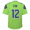 12s Seattle Seahawks Nike Jugend-Spieltrikot – Neongrün