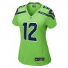 12s Seattle Seahawks Nike Damen-Spieltrikot – Neongrün