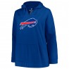 Josh Allen Buffalo Bills Profile Damen-Pullover-Hoodie mit Spielernamen und -nummer in Übergröße – Royalblau