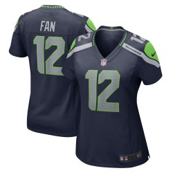 12s Seattle Seahawks Nike Damen-Spielertrikot – Marineblau