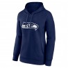 DK Metcalf Seattle Seahawks Fanatics Damen-Pullover-Hoodie mit Spielersymbol, Name und Nummer und V-Ausschnitt – Marineblau