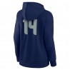 DK Metcalf Seattle Seahawks Fanatics Damen-Pullover-Hoodie mit Spielersymbol, Name und Nummer und V-Ausschnitt – Marineblau