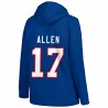 Josh Allen Buffalo Bills Profile Damen-Pullover-Hoodie mit Spielernamen und -nummer in Übergröße – Royalblau