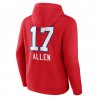 Josh Allen Buffalo Bills Team Wordmark Spielername und Nummer Pullover Hoodie – Rot