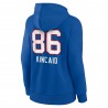 Dalton Kincaid Buffalo Bills Damen-Pullover-Hoodie mit Team-Wordmark-Spielername und -nummer – Royalblau