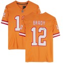 Tom Brady Tampa Bay Buccaneers signiert Fanatics Authentisches Nike Orange Throwback Vapor F.U.S.E Limited Trikot