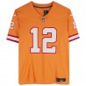 Tom Brady Tampa Bay Buccaneers signiert Fanatics Authentisches Nike Orange Throwback Vapor F.U.S.E Limited Trikot