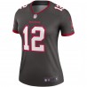 Tom Brady Tampa Bay Buccaneers Nike Alternate Legend Player Performance-Oberteil für Damen – Zinn