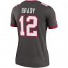 Tom Brady Tampa Bay Buccaneers Nike Alternate Legend Player Performance-Oberteil für Damen – Zinn