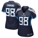 Jeffery Simmons Tennessee Titans Nike Damen-Spieltrikot – Marineblau