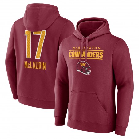 Terry McLaurin Washington Commanders Team Wordmark Name & Number Pullover Hoodie – Burgunderrot