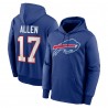 Josh Allen Buffalo Bills Nike Player Name & Number Performance Pullover-Hoodie – Royal